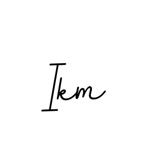 Make a beautiful signature design for name Ikm. With this signature (BallpointsItalic-DORy9) style, you can create a handwritten signature for free. Ikm signature style 11 images and pictures png