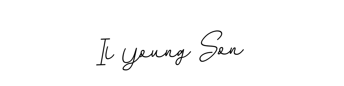 You should practise on your own different ways (BallpointsItalic-DORy9) to write your name (Il Young Son) in signature. don't let someone else do it for you. Il Young Son signature style 11 images and pictures png