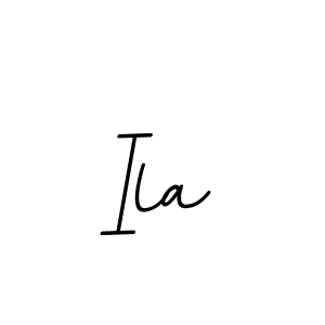 Design your own signature with our free online signature maker. With this signature software, you can create a handwritten (BallpointsItalic-DORy9) signature for name Ila. Ila signature style 11 images and pictures png