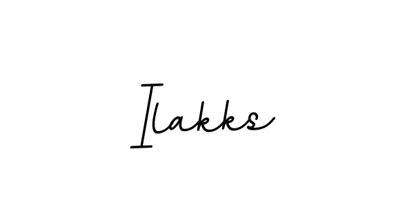 Use a signature maker to create a handwritten signature online. With this signature software, you can design (BallpointsItalic-DORy9) your own signature for name Ilakks. Ilakks signature style 11 images and pictures png