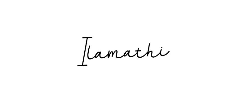 How to make Ilamathi name signature. Use BallpointsItalic-DORy9 style for creating short signs online. This is the latest handwritten sign. Ilamathi signature style 11 images and pictures png