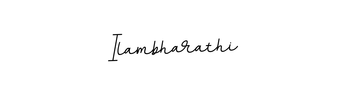 Use a signature maker to create a handwritten signature online. With this signature software, you can design (BallpointsItalic-DORy9) your own signature for name Ilambharathi. Ilambharathi signature style 11 images and pictures png