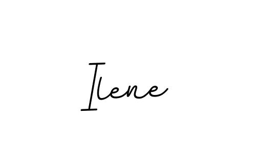 Design your own signature with our free online signature maker. With this signature software, you can create a handwritten (BallpointsItalic-DORy9) signature for name Ilene. Ilene signature style 11 images and pictures png