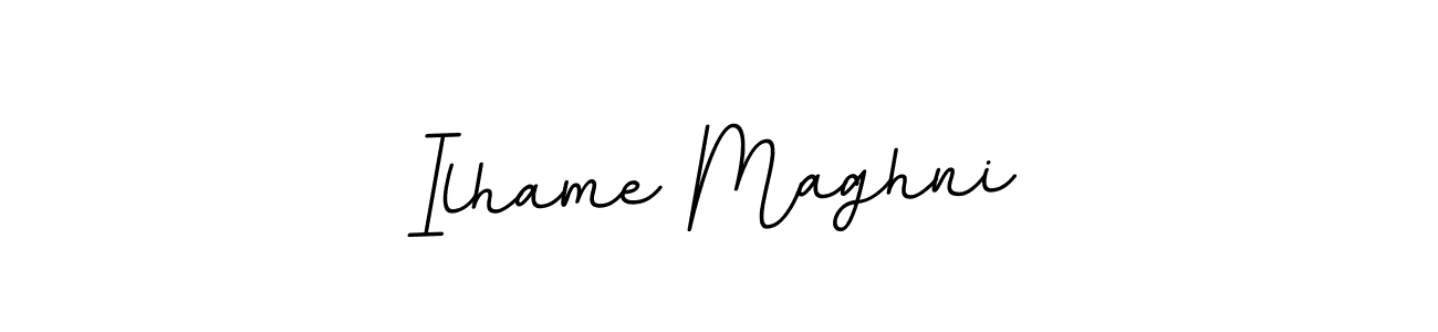 Ilhame Maghni stylish signature style. Best Handwritten Sign (BallpointsItalic-DORy9) for my name. Handwritten Signature Collection Ideas for my name Ilhame Maghni. Ilhame Maghni signature style 11 images and pictures png