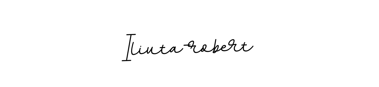 Design your own signature with our free online signature maker. With this signature software, you can create a handwritten (BallpointsItalic-DORy9) signature for name Iliuta-robert. Iliuta-robert signature style 11 images and pictures png