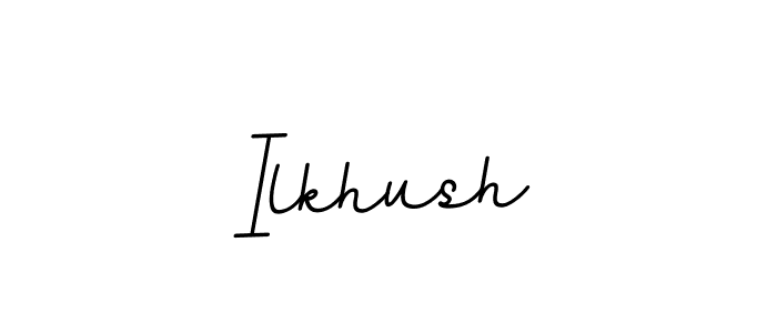 Make a beautiful signature design for name Ilkhush. With this signature (BallpointsItalic-DORy9) style, you can create a handwritten signature for free. Ilkhush signature style 11 images and pictures png
