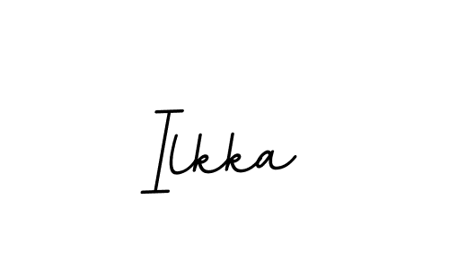 How to make Ilkka name signature. Use BallpointsItalic-DORy9 style for creating short signs online. This is the latest handwritten sign. Ilkka signature style 11 images and pictures png