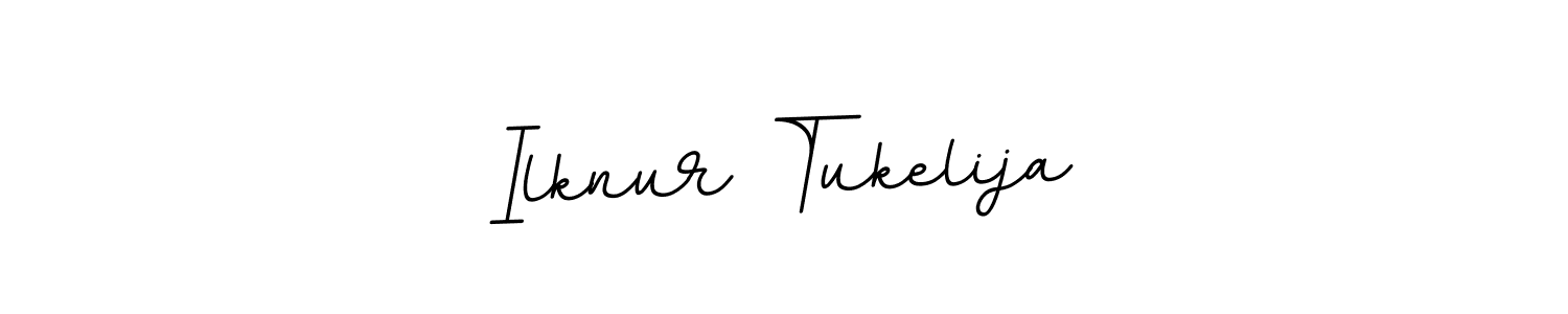 Make a beautiful signature design for name Ilknur Tukelija. With this signature (BallpointsItalic-DORy9) style, you can create a handwritten signature for free. Ilknur Tukelija signature style 11 images and pictures png