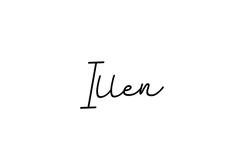 You should practise on your own different ways (BallpointsItalic-DORy9) to write your name (Illen) in signature. don't let someone else do it for you. Illen signature style 11 images and pictures png