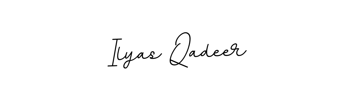 Make a beautiful signature design for name Ilyas Qadeer. With this signature (BallpointsItalic-DORy9) style, you can create a handwritten signature for free. Ilyas Qadeer signature style 11 images and pictures png