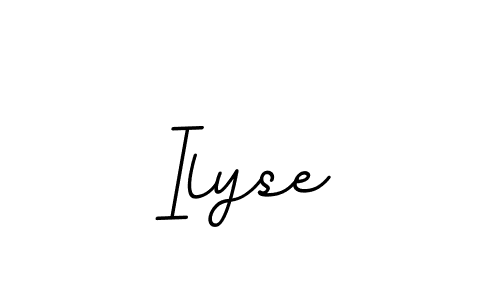 Create a beautiful signature design for name Ilyse. With this signature (BallpointsItalic-DORy9) fonts, you can make a handwritten signature for free. Ilyse signature style 11 images and pictures png