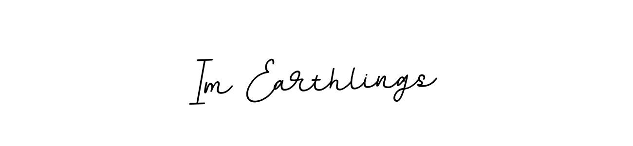 Design your own signature with our free online signature maker. With this signature software, you can create a handwritten (BallpointsItalic-DORy9) signature for name Im Earthlings. Im Earthlings signature style 11 images and pictures png