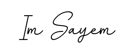 Personalize your online presence with Im Sayem signature rendered in elegant BallpointsItalic-DORy9 font. Great for website footers and blogs. Im Sayem signature style 11 images and pictures png