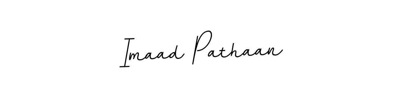 The best way (BallpointsItalic-DORy9) to make a short signature is to pick only two or three words in your name. The name Imaad Pathaan include a total of six letters. For converting this name. Imaad Pathaan signature style 11 images and pictures png