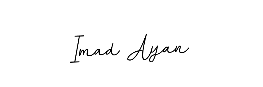 if you are searching for the best signature style for your name Imad Ayan. so please give up your signature search. here we have designed multiple signature styles  using BallpointsItalic-DORy9. Imad Ayan signature style 11 images and pictures png