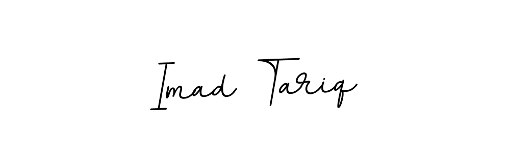 This is the best signature style for the Imad Tariq name. Also you like these signature font (BallpointsItalic-DORy9). Mix name signature. Imad Tariq signature style 11 images and pictures png