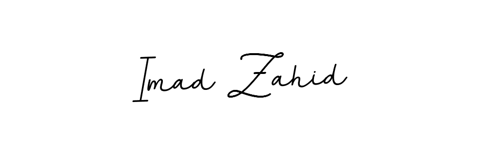 The best way (BallpointsItalic-DORy9) to make a short signature is to pick only two or three words in your name. The name Imad Zahid include a total of six letters. For converting this name. Imad Zahid signature style 11 images and pictures png