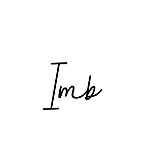 You should practise on your own different ways (BallpointsItalic-DORy9) to write your name (Imb) in signature. don't let someone else do it for you. Imb signature style 11 images and pictures png