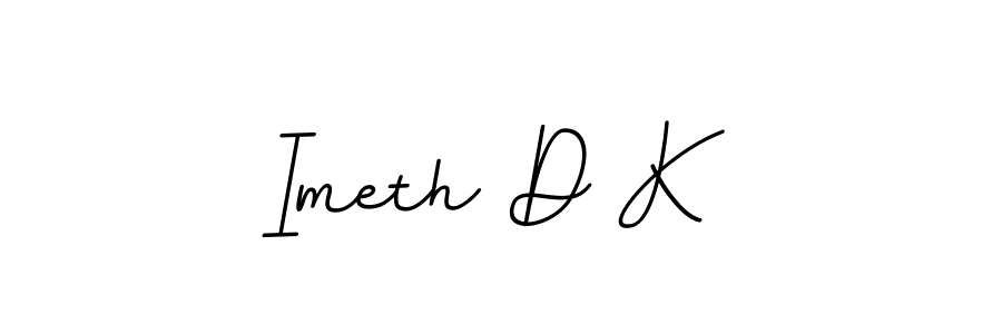 How to make Imeth D K name signature. Use BallpointsItalic-DORy9 style for creating short signs online. This is the latest handwritten sign. Imeth D K signature style 11 images and pictures png