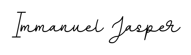 A modern signature idea for name Immanuel Jasper using BallpointsItalic-DORy9 font. Clean strokes and elegant curves make it stand out instantly. Immanuel Jasper signature style 11 images and pictures png