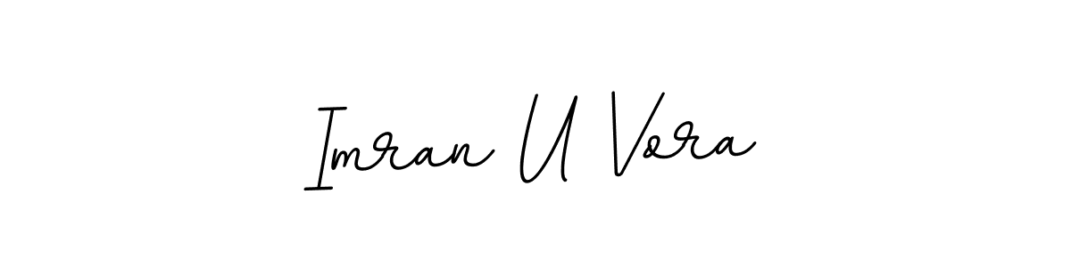 Design your own signature with our free online signature maker. With this signature software, you can create a handwritten (BallpointsItalic-DORy9) signature for name Imran U Vora. Imran U Vora signature style 11 images and pictures png