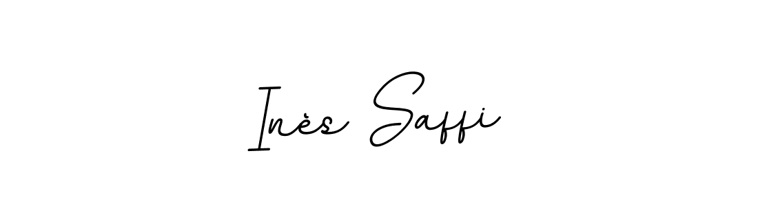 You should practise on your own different ways (BallpointsItalic-DORy9) to write your name (Inès Saffi) in signature. don't let someone else do it for you. Inès Saffi signature style 11 images and pictures png