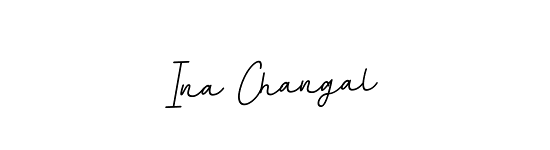 Make a beautiful signature design for name Ina Changal. With this signature (BallpointsItalic-DORy9) style, you can create a handwritten signature for free. Ina Changal signature style 11 images and pictures png