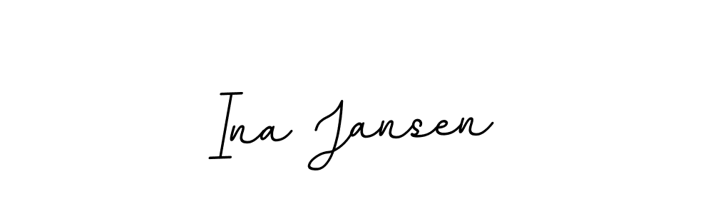 Use a signature maker to create a handwritten signature online. With this signature software, you can design (BallpointsItalic-DORy9) your own signature for name Ina Jansen. Ina Jansen signature style 11 images and pictures png