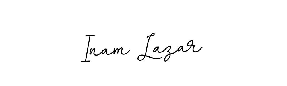 This is the best signature style for the Inam Lazar name. Also you like these signature font (BallpointsItalic-DORy9). Mix name signature. Inam Lazar signature style 11 images and pictures png