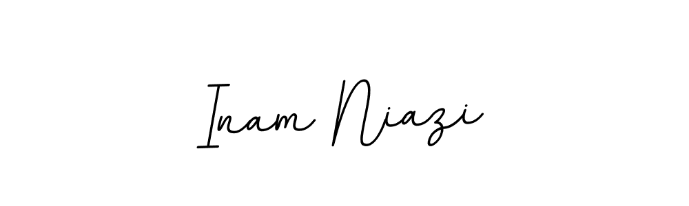 You should practise on your own different ways (BallpointsItalic-DORy9) to write your name (Inam Niazi) in signature. don't let someone else do it for you. Inam Niazi signature style 11 images and pictures png