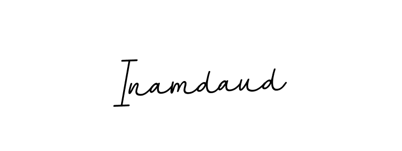How to make Inamdaud name signature. Use BallpointsItalic-DORy9 style for creating short signs online. This is the latest handwritten sign. Inamdaud signature style 11 images and pictures png