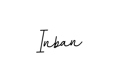 You should practise on your own different ways (BallpointsItalic-DORy9) to write your name (Inban) in signature. don't let someone else do it for you. Inban signature style 11 images and pictures png