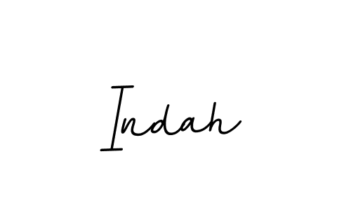 Make a beautiful signature design for name Indah. With this signature (BallpointsItalic-DORy9) style, you can create a handwritten signature for free. Indah signature style 11 images and pictures png