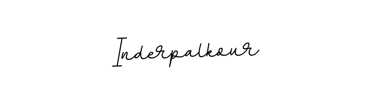 Make a beautiful signature design for name Inderpalkour. With this signature (BallpointsItalic-DORy9) style, you can create a handwritten signature for free. Inderpalkour signature style 11 images and pictures png
