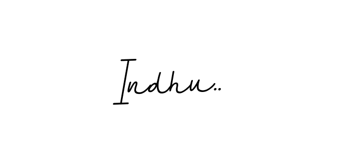 Use a signature maker to create a handwritten signature online. With this signature software, you can design (BallpointsItalic-DORy9) your own signature for name Indhu... Indhu.. signature style 11 images and pictures png