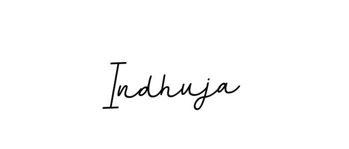 How to make Indhuja name signature. Use BallpointsItalic-DORy9 style for creating short signs online. This is the latest handwritten sign. Indhuja signature style 11 images and pictures png