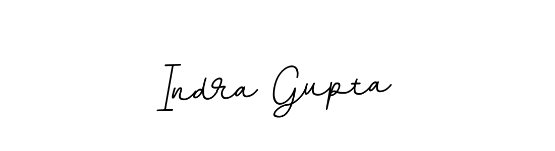 How to make Indra Gupta name signature. Use BallpointsItalic-DORy9 style for creating short signs online. This is the latest handwritten sign. Indra Gupta signature style 11 images and pictures png