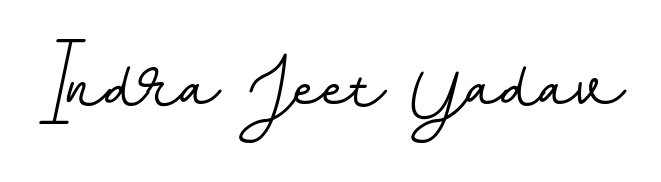 Transform the name Indra Jeet Yadav into a signature masterpiece using BallpointsItalic-DORy9 font. Ideal for photographers, artists, and creators looking for watermarks. Indra Jeet Yadav signature style 11 images and pictures png
