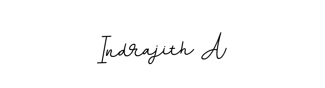 Use a signature maker to create a handwritten signature online. With this signature software, you can design (BallpointsItalic-DORy9) your own signature for name Indrajith A. Indrajith A signature style 11 images and pictures png