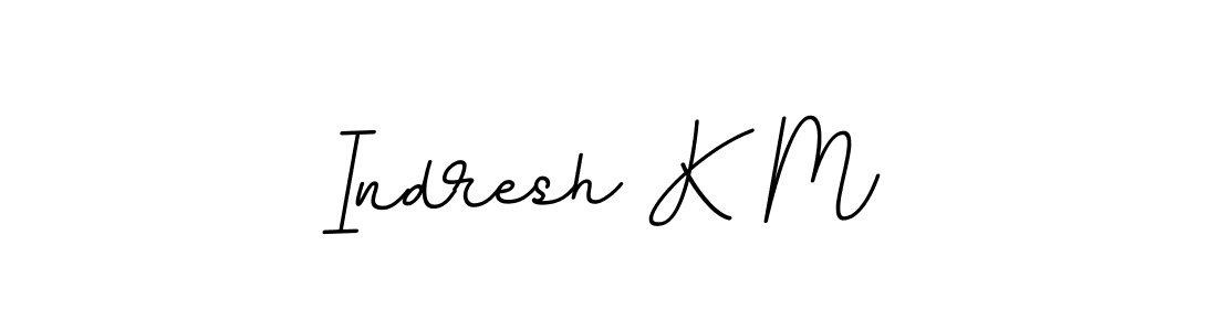 Use a signature maker to create a handwritten signature online. With this signature software, you can design (BallpointsItalic-DORy9) your own signature for name Indresh K M. Indresh K M signature style 11 images and pictures png