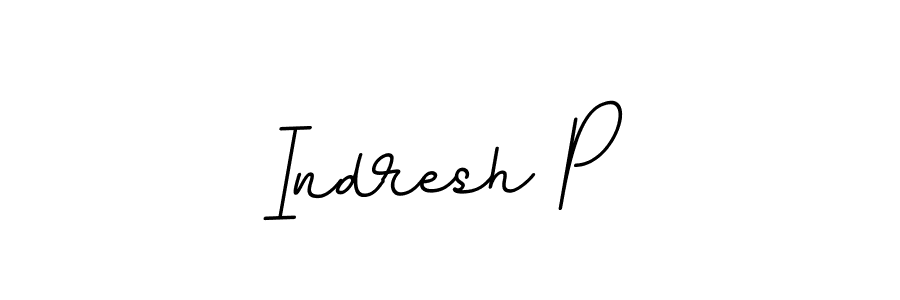 Make a beautiful signature design for name Indresh P. With this signature (BallpointsItalic-DORy9) style, you can create a handwritten signature for free. Indresh P signature style 11 images and pictures png