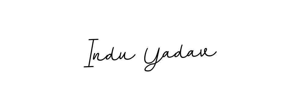 Use a signature maker to create a handwritten signature online. With this signature software, you can design (BallpointsItalic-DORy9) your own signature for name Indu Yadav. Indu Yadav signature style 11 images and pictures png