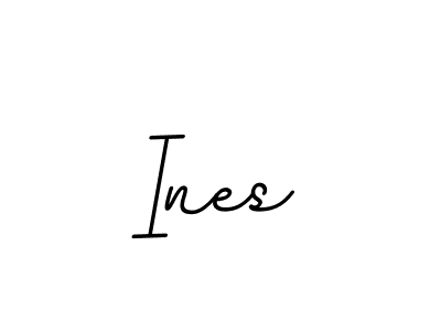How to make Ines name signature. Use BallpointsItalic-DORy9 style for creating short signs online. This is the latest handwritten sign. Ines signature style 11 images and pictures png