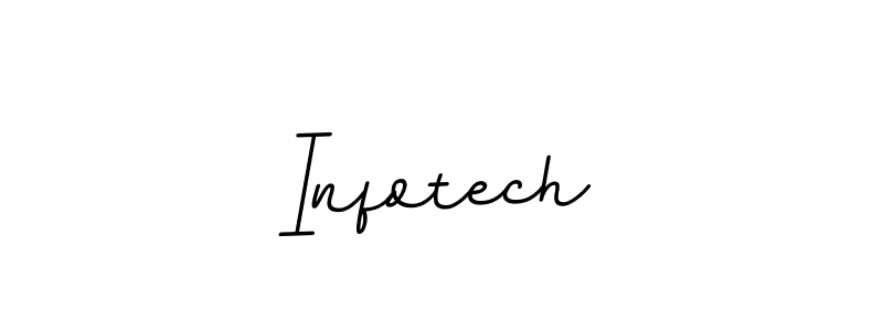Use a signature maker to create a handwritten signature online. With this signature software, you can design (BallpointsItalic-DORy9) your own signature for name Infotech. Infotech signature style 11 images and pictures png