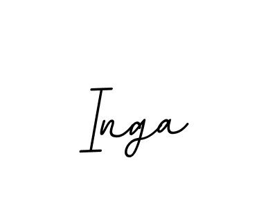 You should practise on your own different ways (BallpointsItalic-DORy9) to write your name (Inga) in signature. don't let someone else do it for you. Inga signature style 11 images and pictures png