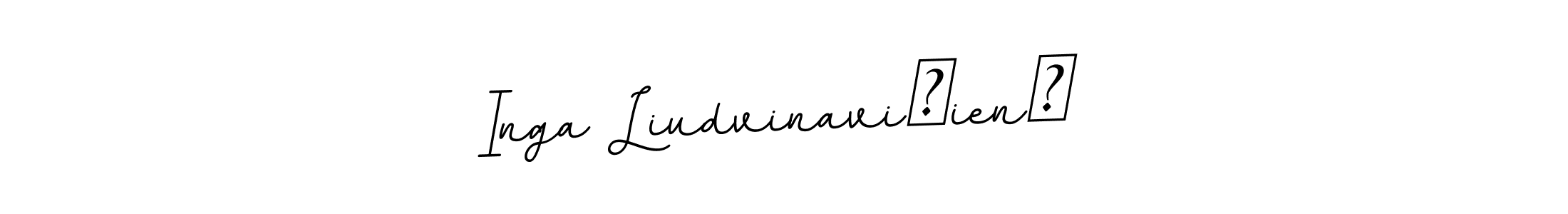 Design your own signature with our free online signature maker. With this signature software, you can create a handwritten (BallpointsItalic-DORy9) signature for name Inga Liudvinavičienė. Inga Liudvinavičienė signature style 11 images and pictures png