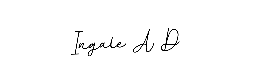 The best way (BallpointsItalic-DORy9) to make a short signature is to pick only two or three words in your name. The name Ingale A D include a total of six letters. For converting this name. Ingale A D signature style 11 images and pictures png