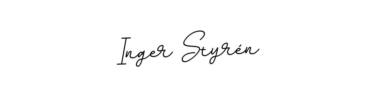This is the best signature style for the Inger Styrén name. Also you like these signature font (BallpointsItalic-DORy9). Mix name signature. Inger Styrén signature style 11 images and pictures png