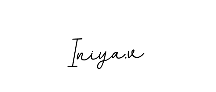 Create a beautiful signature design for name Iniya.v. With this signature (BallpointsItalic-DORy9) fonts, you can make a handwritten signature for free. Iniya.v signature style 11 images and pictures png