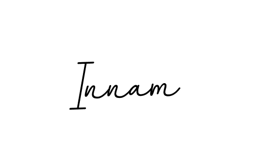 Innam stylish signature style. Best Handwritten Sign (BallpointsItalic-DORy9) for my name. Handwritten Signature Collection Ideas for my name Innam. Innam signature style 11 images and pictures png